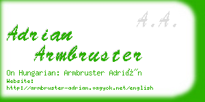 adrian armbruster business card